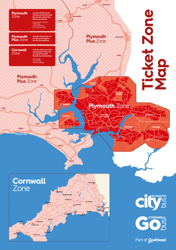 Plymouth Zone Map Plymouth Bus Plymouth Zone Map
